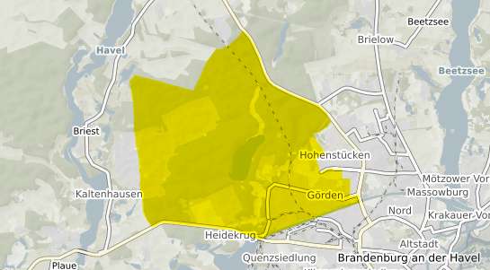 Immobilienpreisekarte Brandenburg an der Havel G&ouml;rden